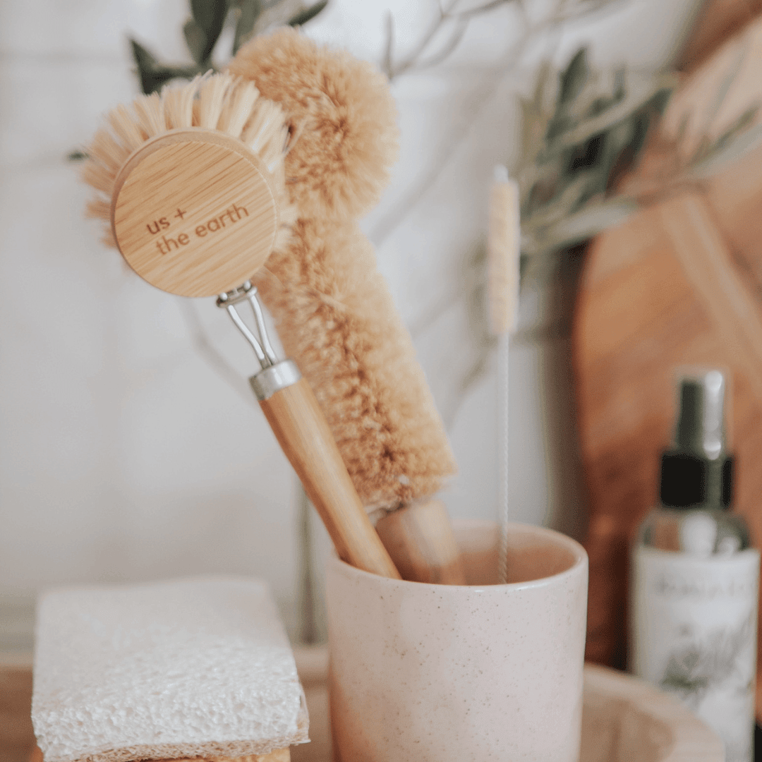 NNEDSZ Eco Cleaning - Bamboo Scrubbing Brushes set of 4-4